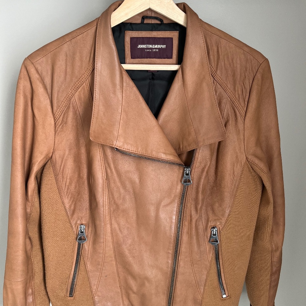 Gorgeous leather jacket from Johnston and Murphy.